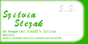 szilvia slezak business card